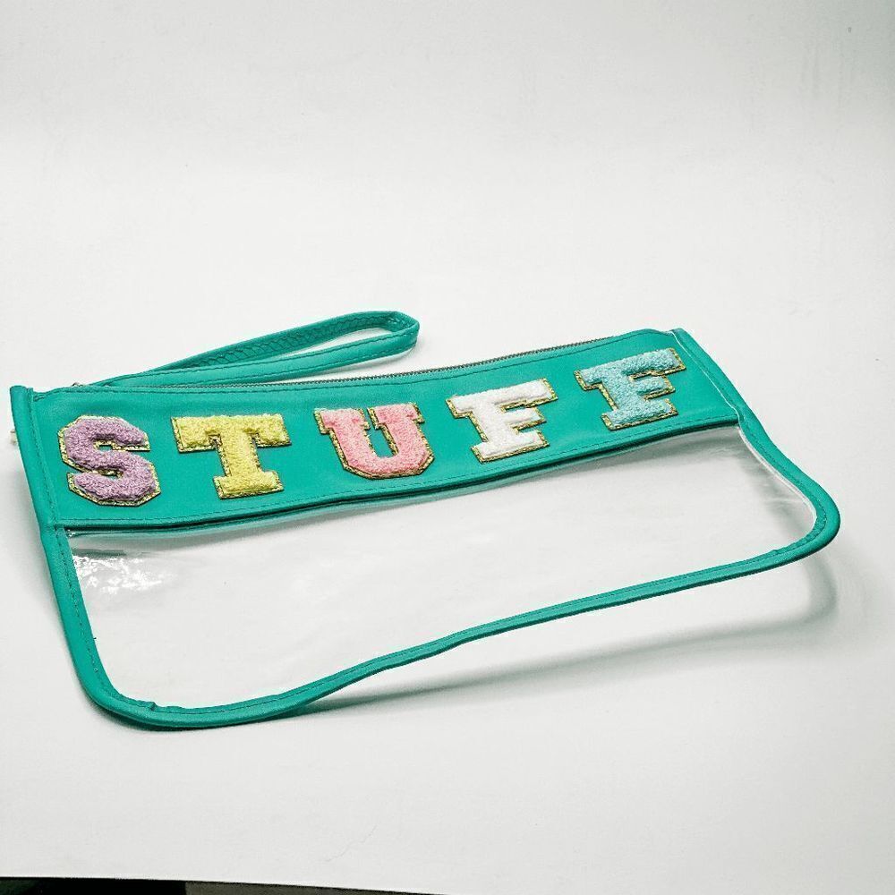 Stoney Clover Lane Style Nylon Transparent Chenille "Stuff" Pouch Waterproof Cos - Picture 4 of 4